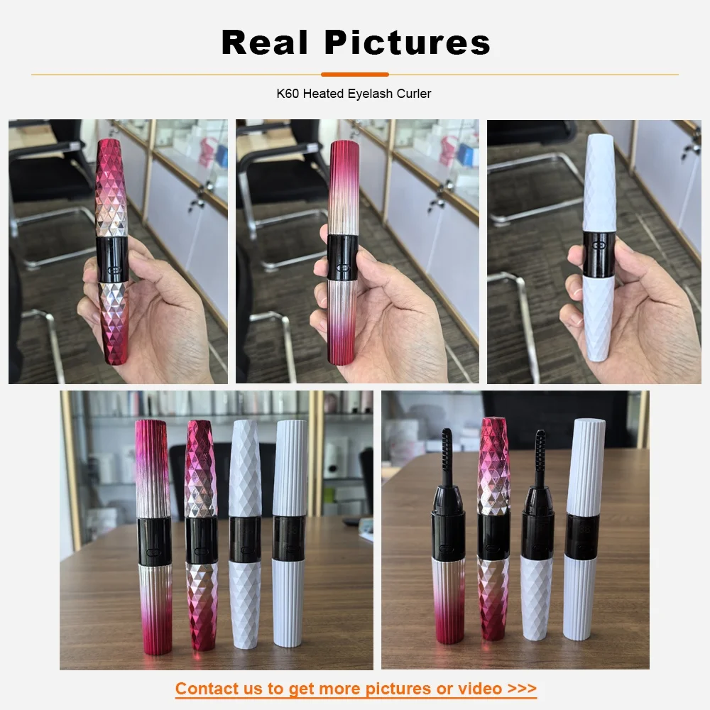 Wholesale USB Rechargeable 2024 Small Portable Heated Eyelash Curler Quick Natural Mini Compact Electric Eyelash Curler