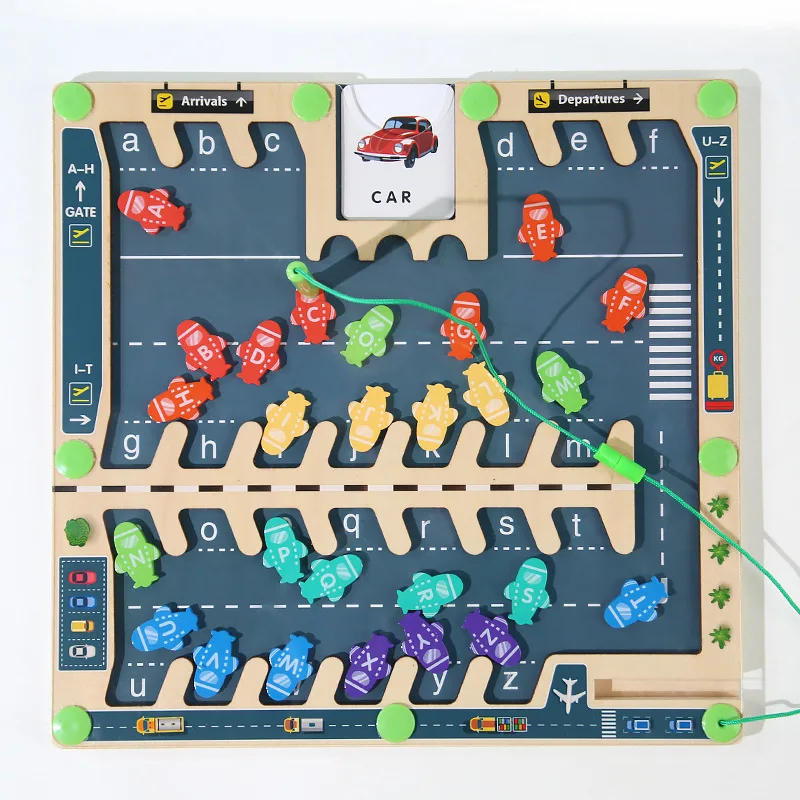 2024 Magnetic Alphabet Maze Board Montessori Toys  Sensory Toys for Kids Games Toddler Preschool Learning Educational Toys