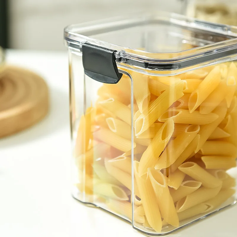 Kitchen Household Multifunctional Transparent Plastic Storage Box Sealed Snack Food Storage Jars