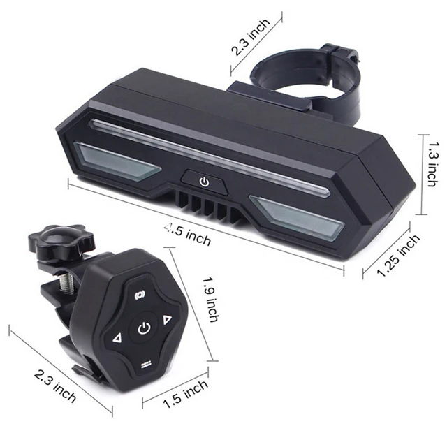 Wireless Remote Control Bike Turn Signal Light Bike Tail Light