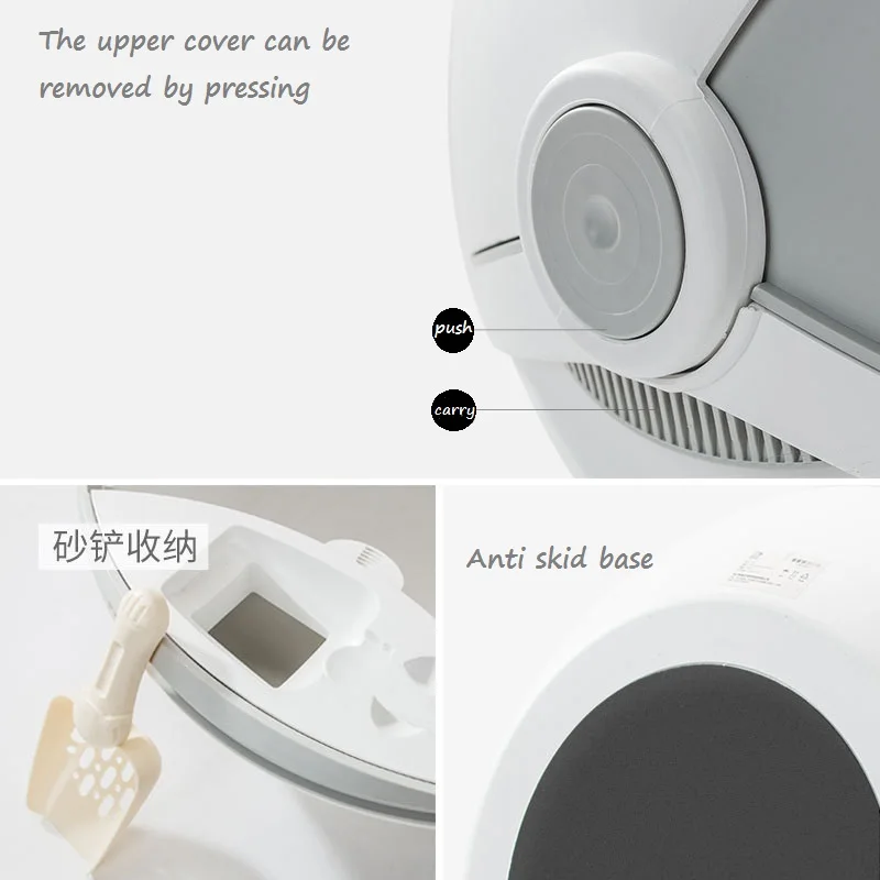 2021 новый милый Контейнер для кошачьего туалета, закрытый Большой туалет для кошек, рассеивающий запах, контейнер для кошачьего туалета против брызг