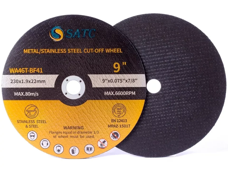 9-Inch round Cutting Disc for Metal & Stainless Steel 9x.075x7/8 Cut-Off & Grinding Wheels  Aluminum Oxide Applications