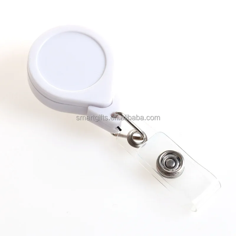 Factory Customized Anti Twist Black White Blue Red Name Badge ID Reel Retractable With LOGO