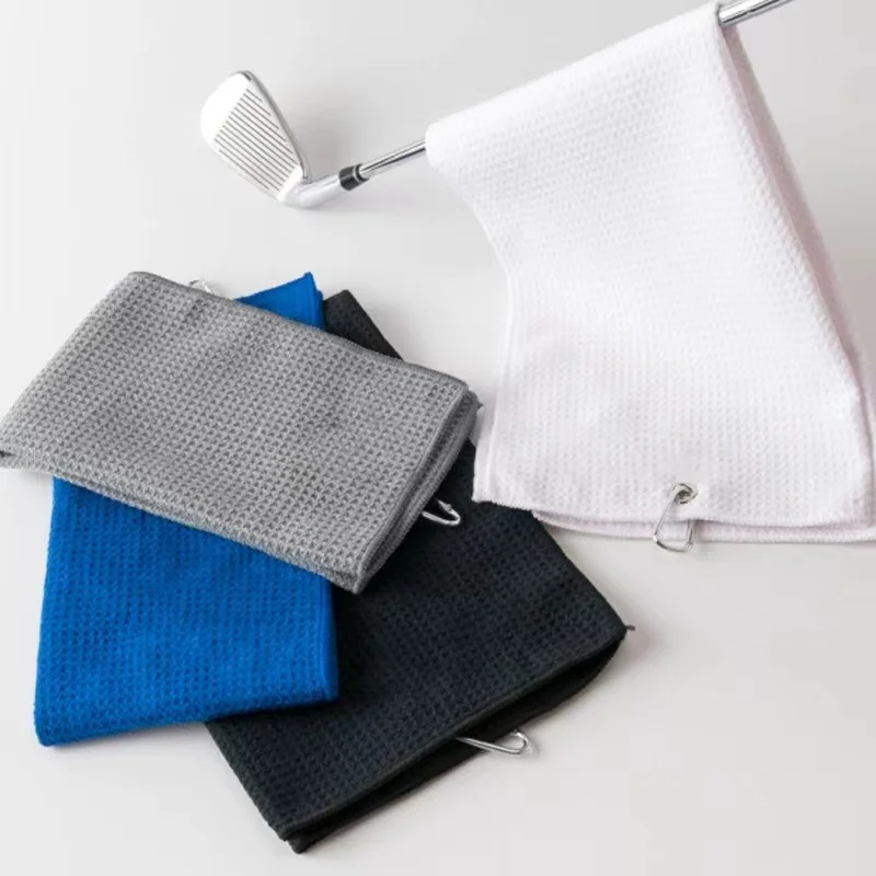 Manufacture Supplier Microfiber Waffle Sports Golf Towels With Custom Logo