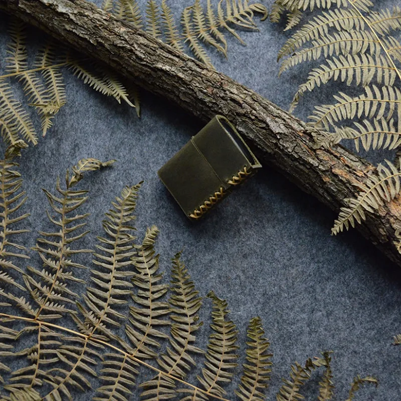 Custom Lighter Pouch Cover Handmade Genuine Leather Modern Lighter Case Gift for Dad Boyfriend