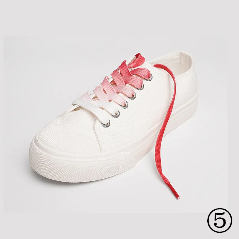 High quality gradient Color Color Sports Shoelace 8mm polyester shoelace multi-color option