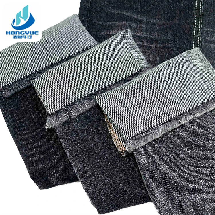 10oz Wholesale 68% Cotton Black Stretch Denim Fabric For Men
