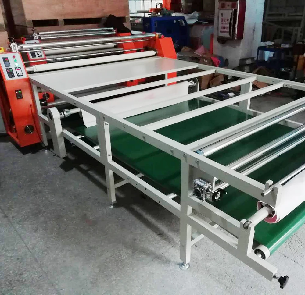 MJ sublimation fabric printing rotary heat press machine roll to roll