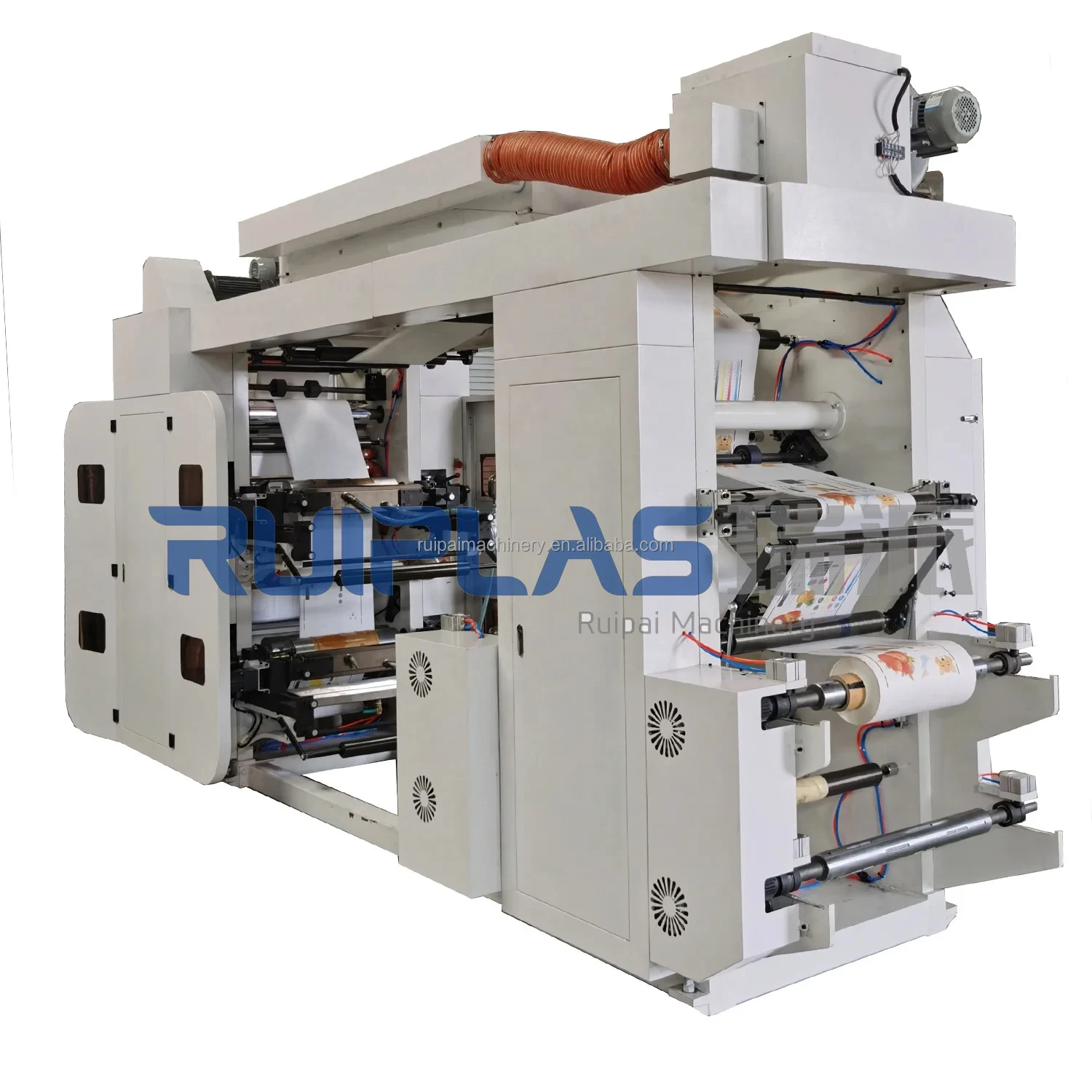 ruiplas GYT-61000 high speed 6 color PE plastic film rolling paper fabric package stack flexo printing machine