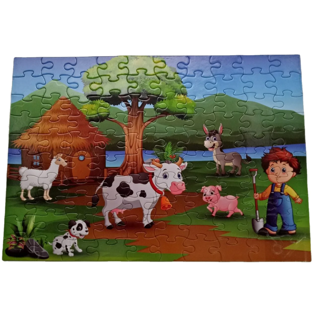 Factory Made Custom Cartoon 24 piece Cardboard Jigsaw Puzzle For Kids Educational