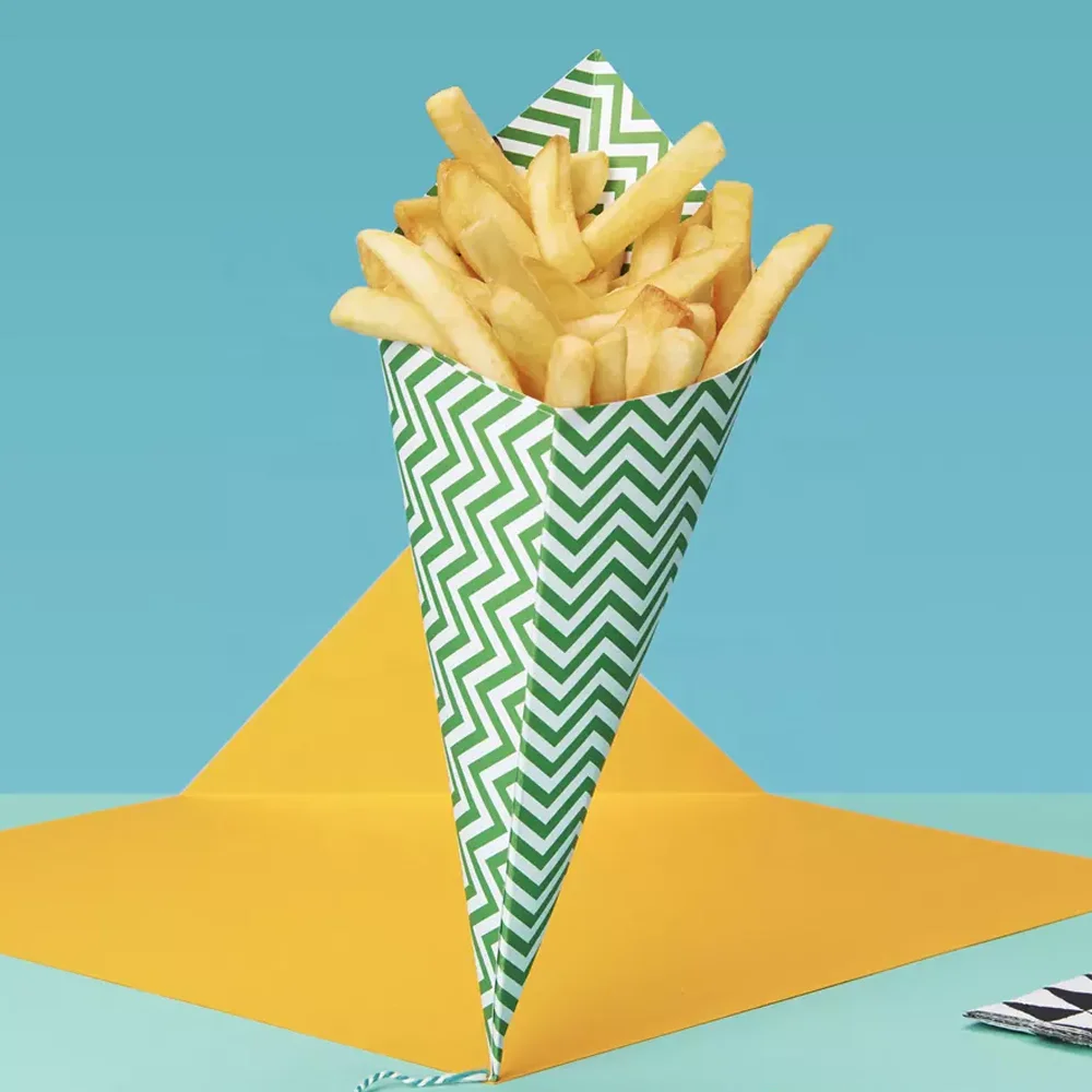 Wholesale Fast Food Packaging Snack Fried Chicken Fish Paper Custom Fries Box For Restaurant Take Out Use