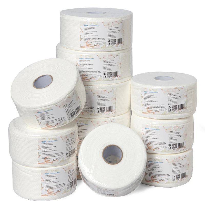 Factory OEM Disposable Face Towel Roll 60/80 Count Biodegradable Facial Tissue Customized personalized Clean Towels