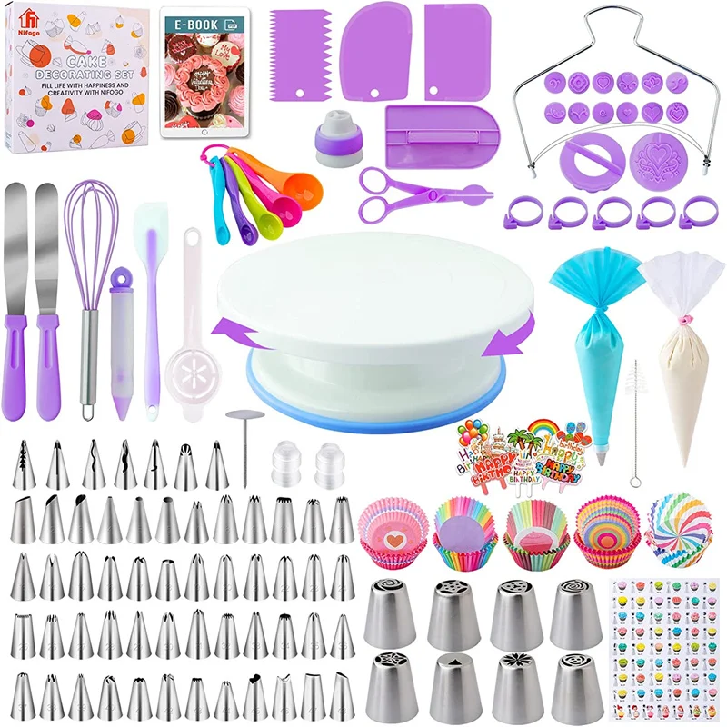 Wholesale 305 Pieces Cake Turntable Set Cream Decoration Tools Cake Decoration Decorating Tools Baking Tools