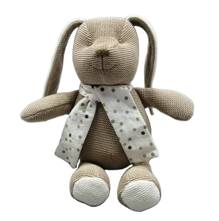 Cute doll comforters knitting wool bunny shaped funny stuffed toy