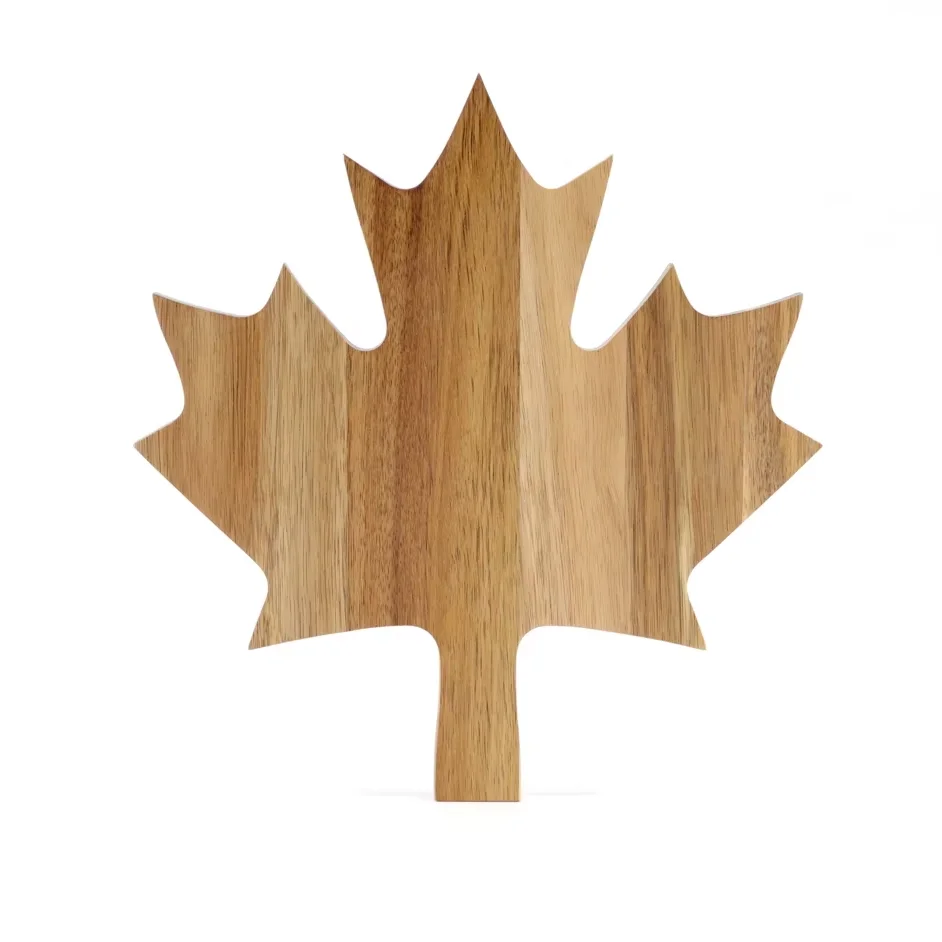 2025 роскошная деревянная тарелка из канадского кленового листа