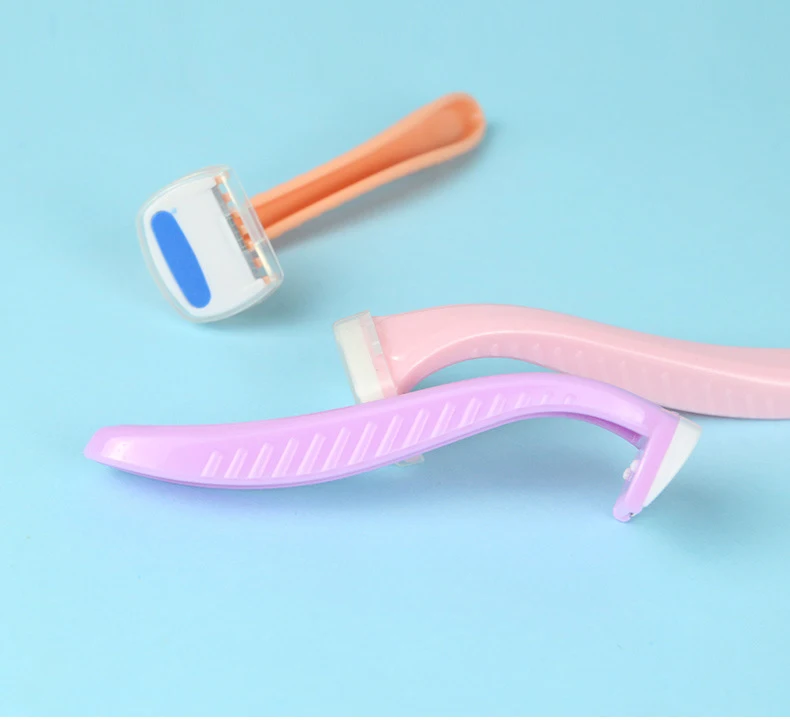 2022 beauty product hair remover 3 color disposable ABS razor with cover