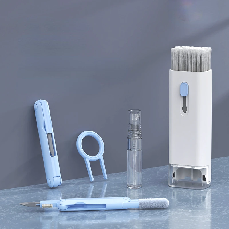 7 in 1 Keyboard Earphone Clean Tools Kit,Screen Cleaner Spray/Keyboard Clean Brush/Earphone Cleaner Dust Remover/Key Puller