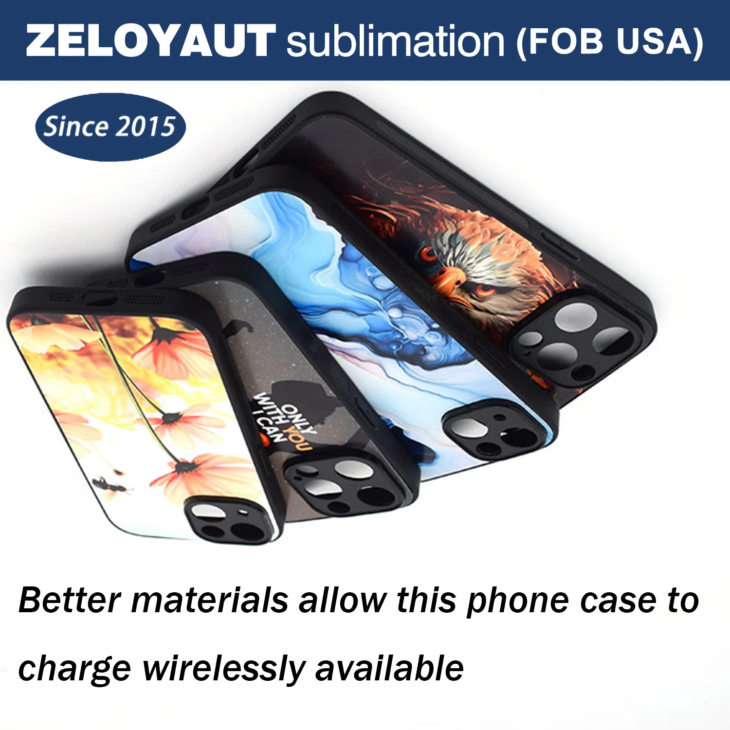ZELOYAUT Sublimation blanks phone case for iphone heat press wholesale phone cases for all types of phone shell case waterproof