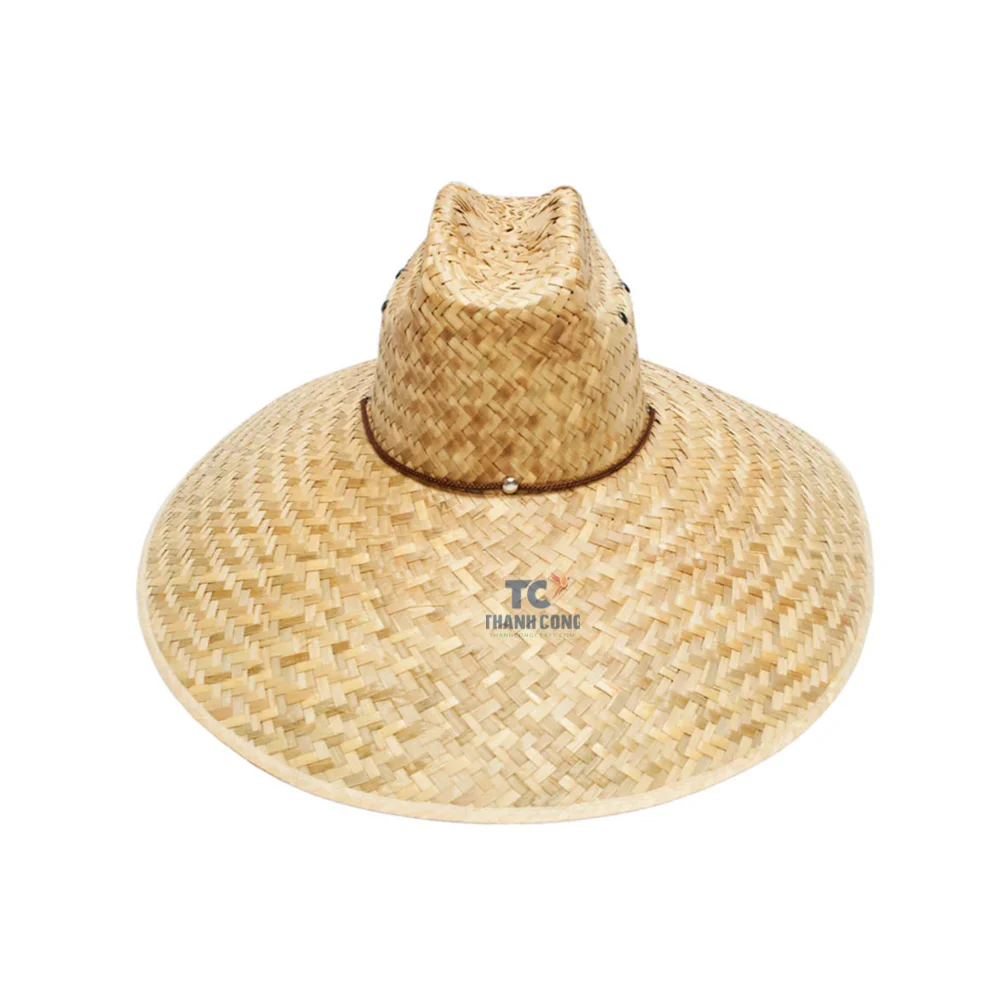 Natural Handmade Vintage Straw Hat Straw Skimmer Seagrass Water Hyacinth Craft Hats Vietnam Supplier