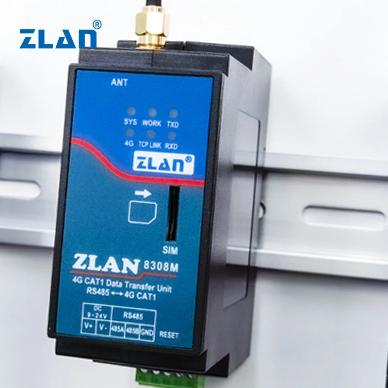 4g iot gateway industrial ZLAN8308M serial port rs485