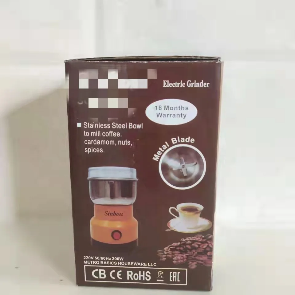 Mini Electric Dry Herb Spice Coffee Bean Grinder Machine Kitchen Chopper Food Processor