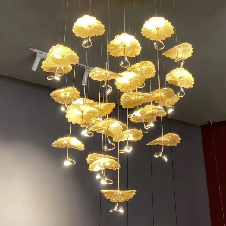 Contemporary Style Chandelier Light Large Hall Decor Lighting Interior Led Pendant Lamp Living Room Ceilings Stairs Chandeliers