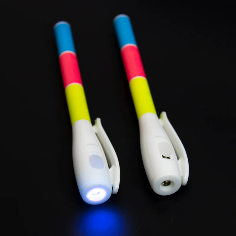 magic pen with uv light 3 colors invisible ink fabric paint tools spy secret messages kids drawing toys spy pen marker