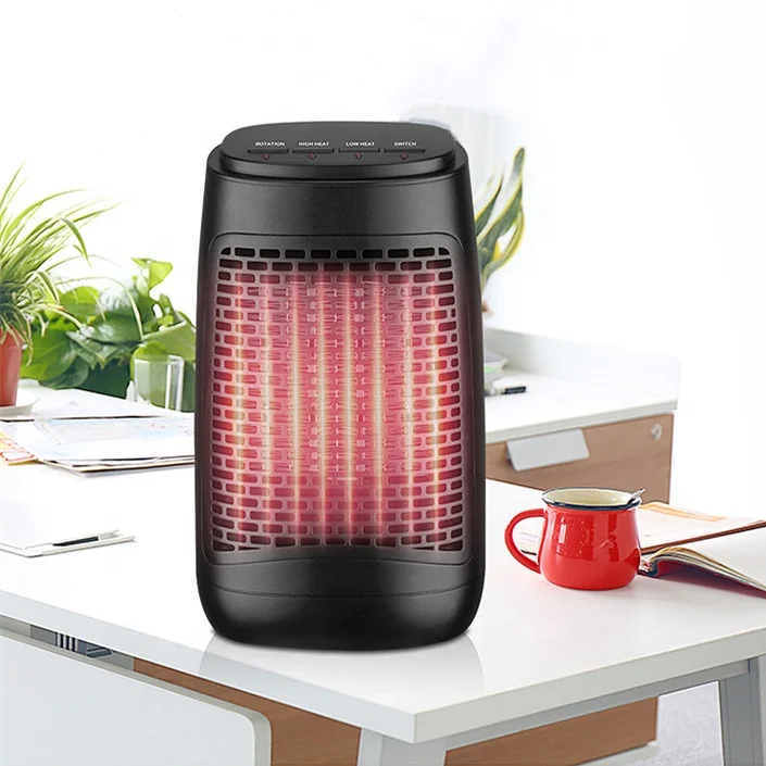 110v 220v Portable electric wind up space heater remote rotating fan heater PTC ceramic indoor air heater for room