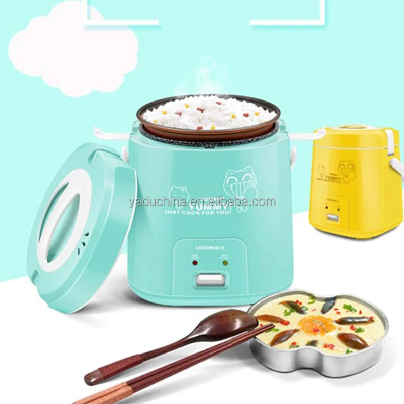 Mini Cute Non Stick Inner Pot Design Travel Fast Cooking Noodle Egg Portable Electric Rice Cooker