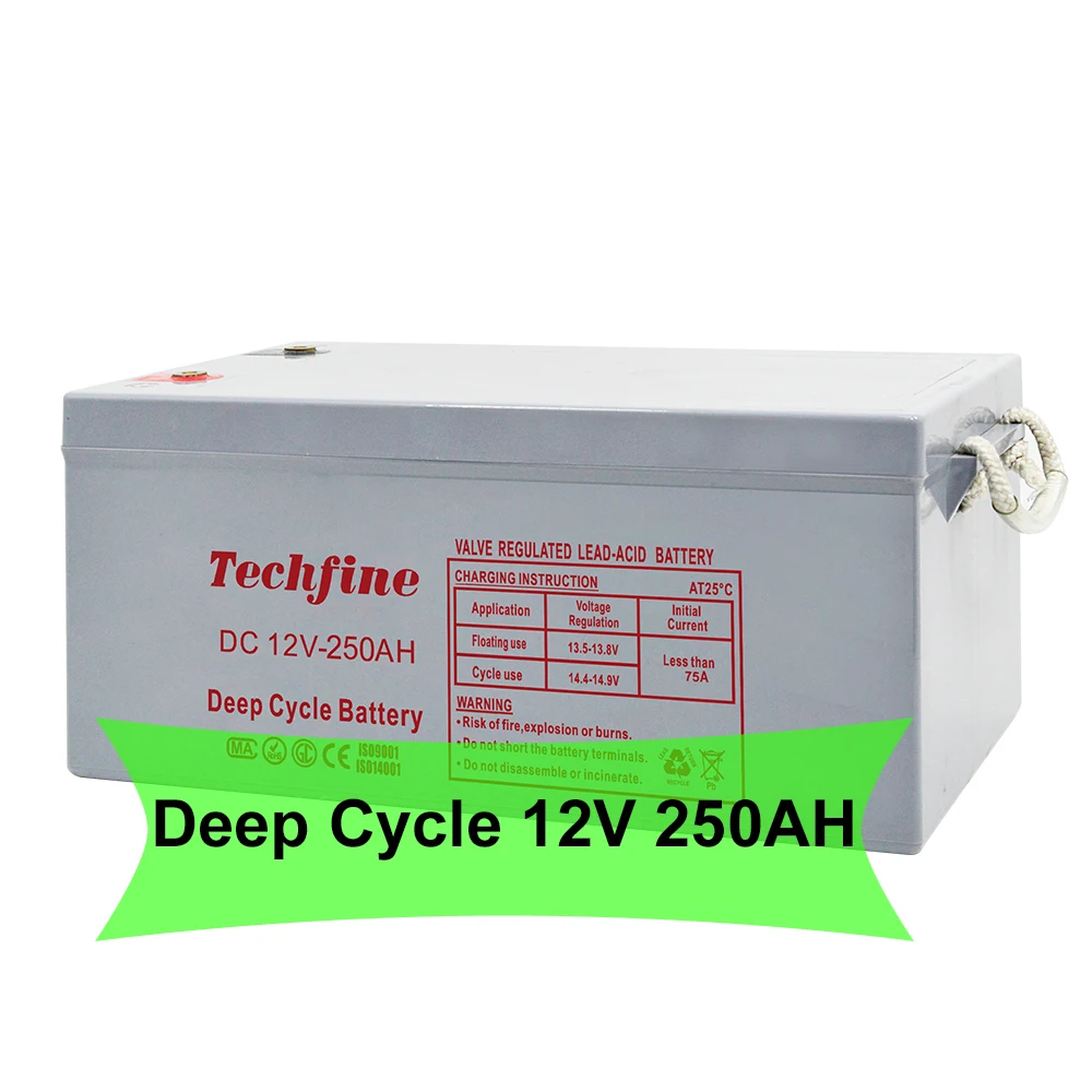 Свинцово-кислотные аккумуляторы AGM гелевые батареи для солнечной энергии дома 100 Ач 120 150 200 ач 250 12