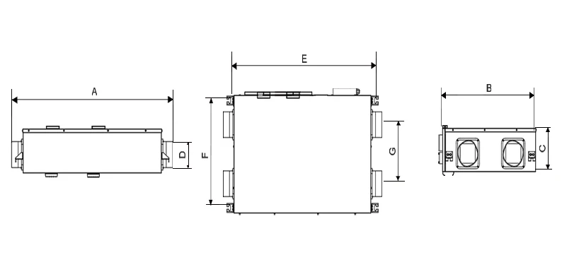 home air heat recuperator Counterflow conditioning system heat recovery ventilation system