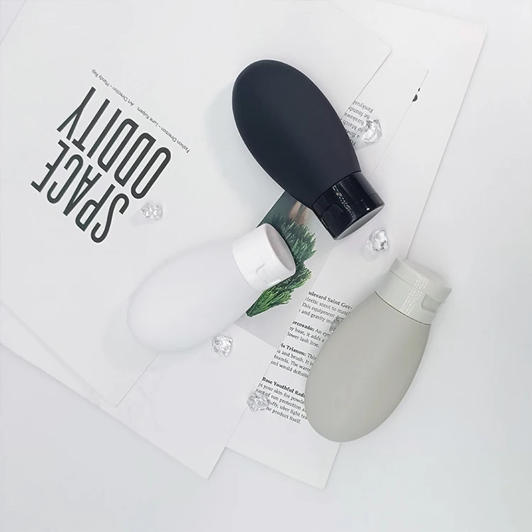 factory custom 3 pcs travel soft silicone soap dispenser sub-bottle outdoor portable 60ml liquid dispenser refillable bottle