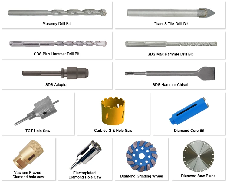 Flexible Shank Installer Masonry Drill Bits for Concrete Masonry Drilling