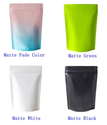 Low MOQ Wholesale Fade Color Aluminum Foil Ziplock Snack Pet Food Coffee Package Bag