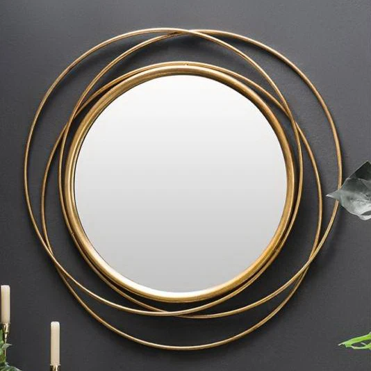 36cm Modern creative home furniture decorative wall mirrors wall hanging round gold mirror for living room