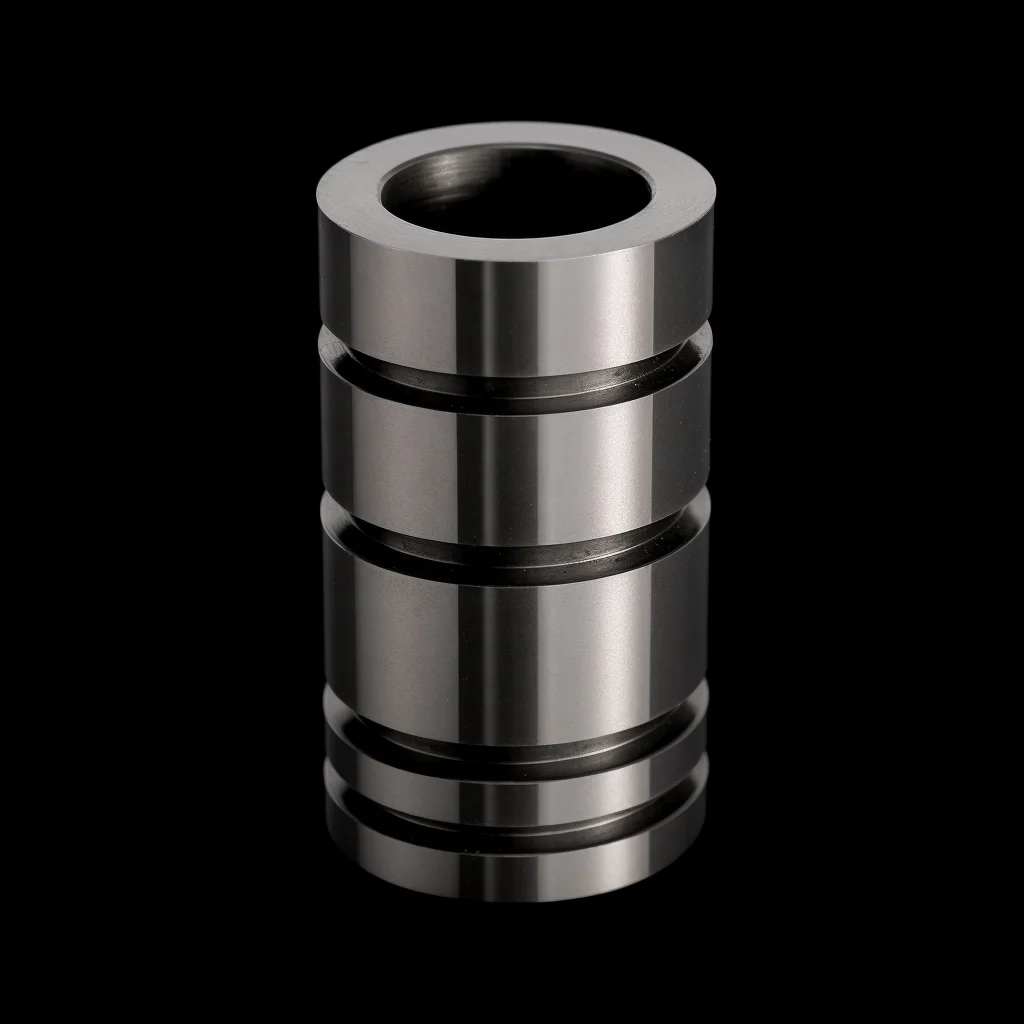 CNC machined lathe turning 58HRC Gcr15 MoS2 steel guide bush for die sets