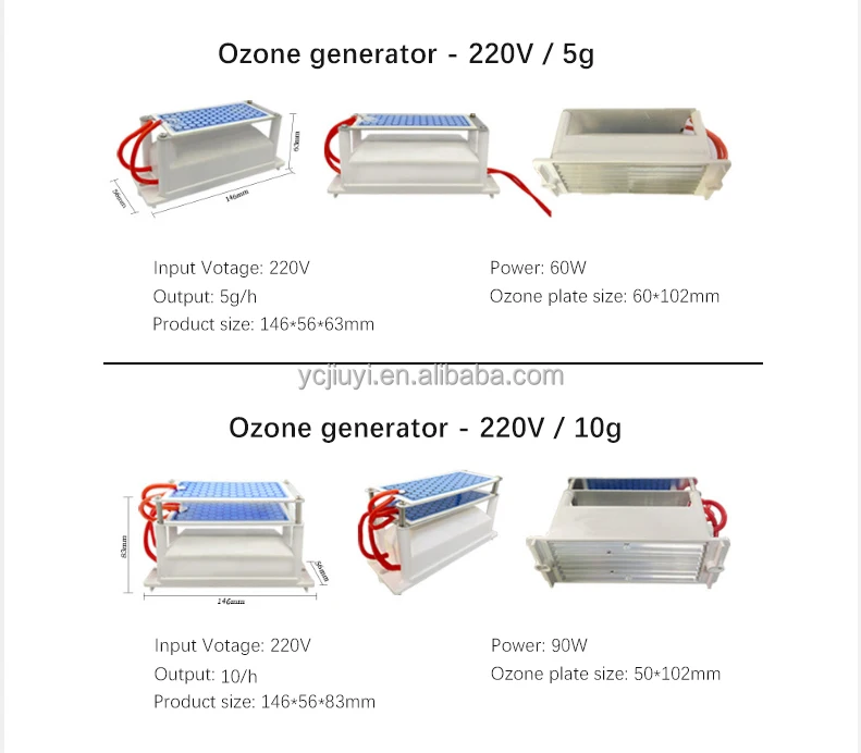 5G 10g Ceramic Plate Ozone Air Purifier Ozone Steriliser Air Ozone Generator Eliminates Odors For Kitchen Office Warehouse