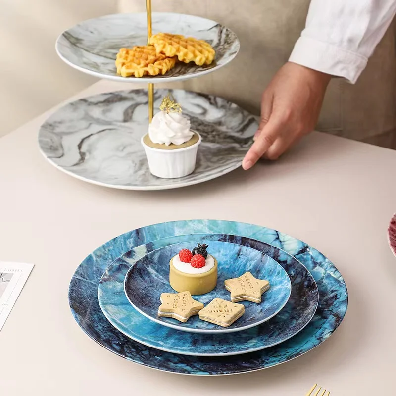 Royal Design Fine Bone China Appetizer Porcelain Plates Sets For Hotel