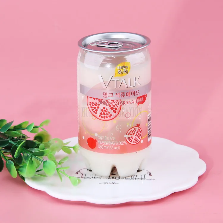 Special shape high quality PET plastic food grade 345ml soda drink plastic can