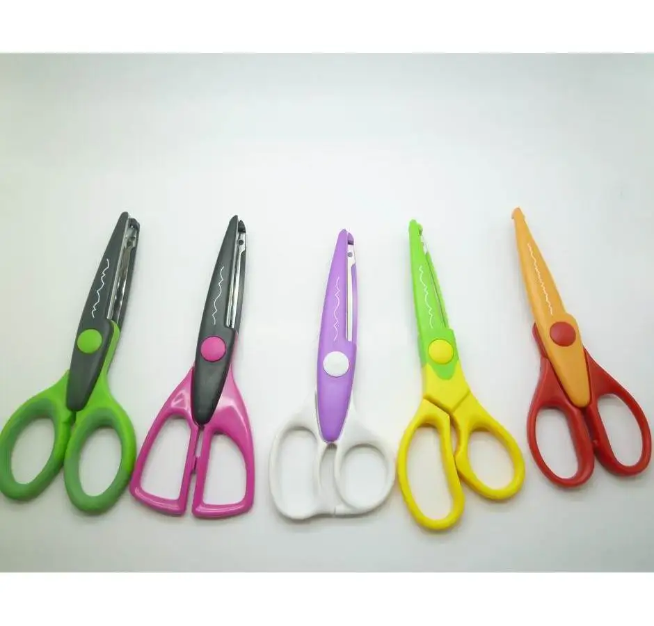 stainless steel student craft paper scissor in plastic material