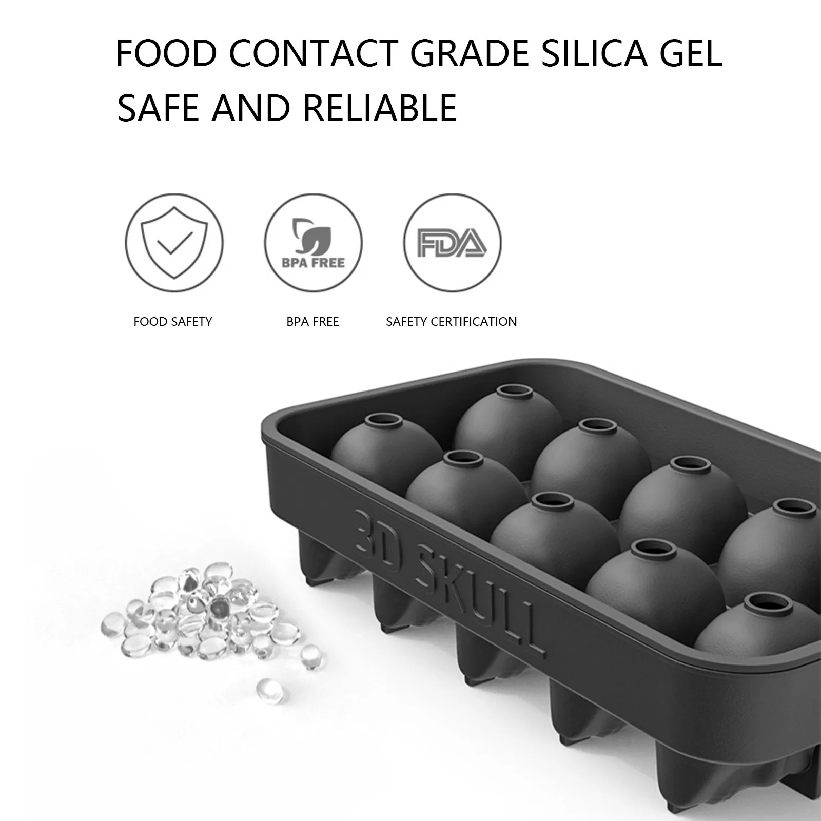 Wholesale Resin Silicon Mold Ice Cube Trays Silicone with Lids Ice Cube Molds for Whiskey Storage Cocktail