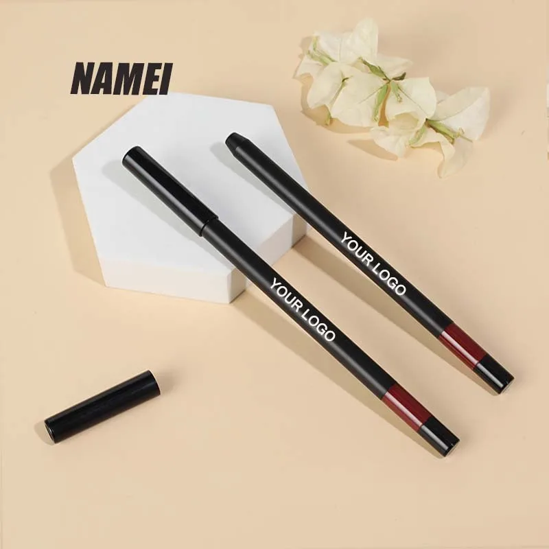 Manufacturer custom circular eyebrow pencil tube packaging can bottom fill plastic makeup eyebrow pencil empty tube