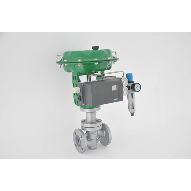 Globe single seat pneumatic steam control valve with electro-pneumatic positioner