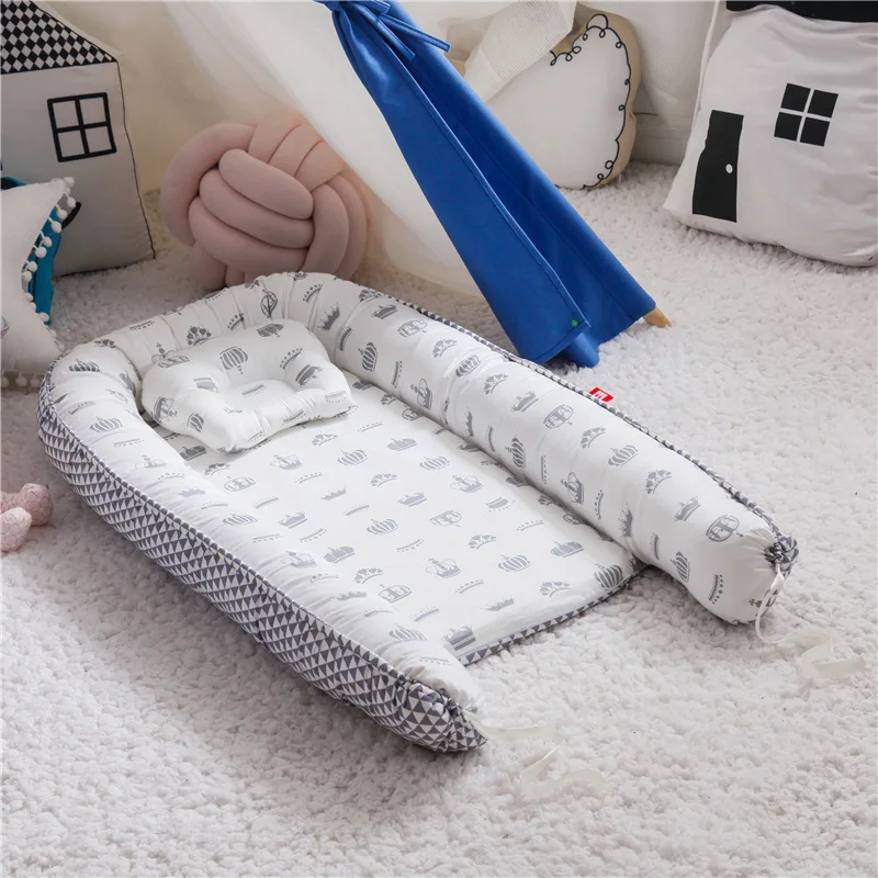 Ultra Soft Breathable Cotton Perfect Bassinet Cribs Portable Baby Lounger Baby Nest Sleeper Baby Nest