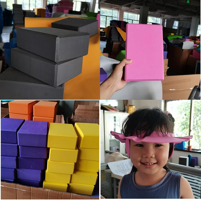 Fitness High Quality Custom Durable Eva foam yoga block  pink and blue yoga blocks