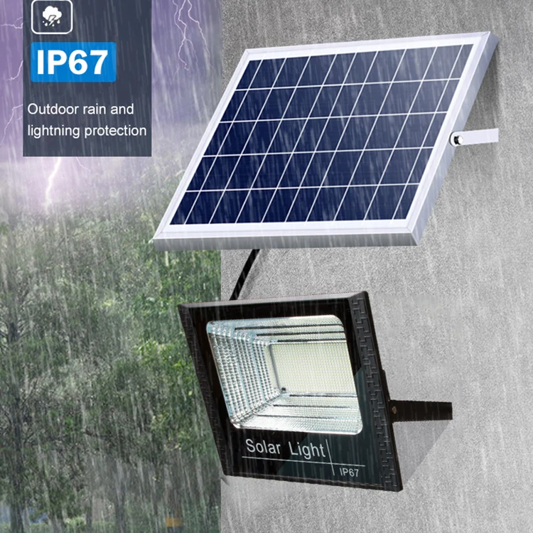 HUAPAI 2024 Guangdong Intelligent Light Control Induction IP65 Cold White Light LED Solar Flood Lamp