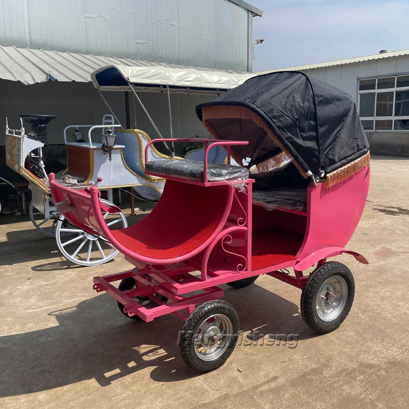 Beautiful pony carriage/Luxurious Princess Wedding Cinderella Carriage Cheap Price 2 wheels Pony cart