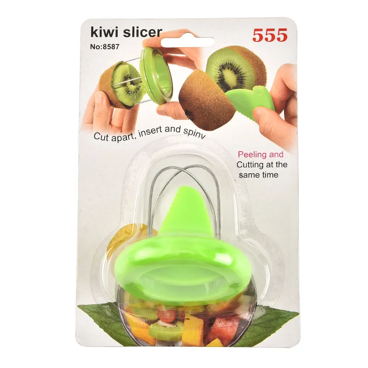 New kitchen tool Plastic Kiwi Slicer Peeler Pitter Scooper