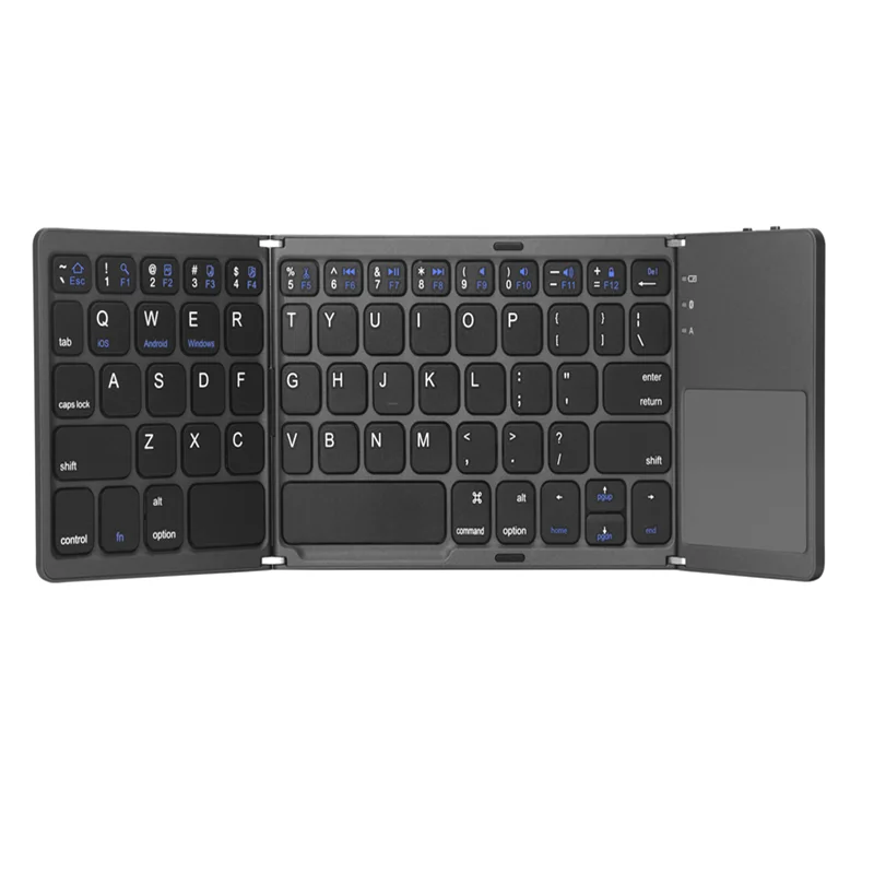 Mini Teclado Sem Fio Tri-fold Folding Thin keyboard Wireless Keyboard With Touch B033
