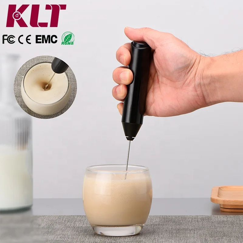 Portable Electric Milk Frother Black Hot Handheld Milk Frother